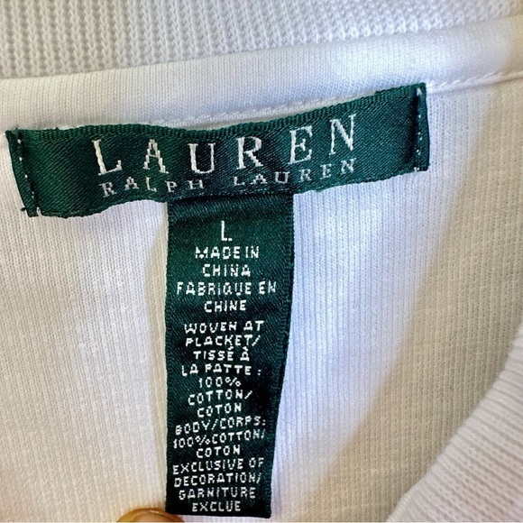 New Lauren Ralph Lauren Sweater Womens Size Large White Toggle Buttons‎ Pullover - Picture 7 of 11